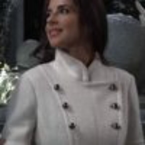 GUESS Skirted Double Breasted Coat in White SMALL NWT - Picture 7 of 7